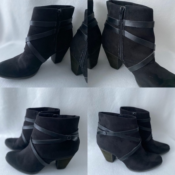 Crown Vintage Size 8M Black Block Heel Bootie. - Picture 2 of 8